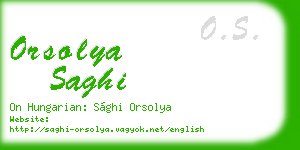 orsolya saghi business card