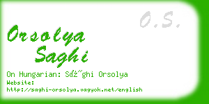 orsolya saghi business card